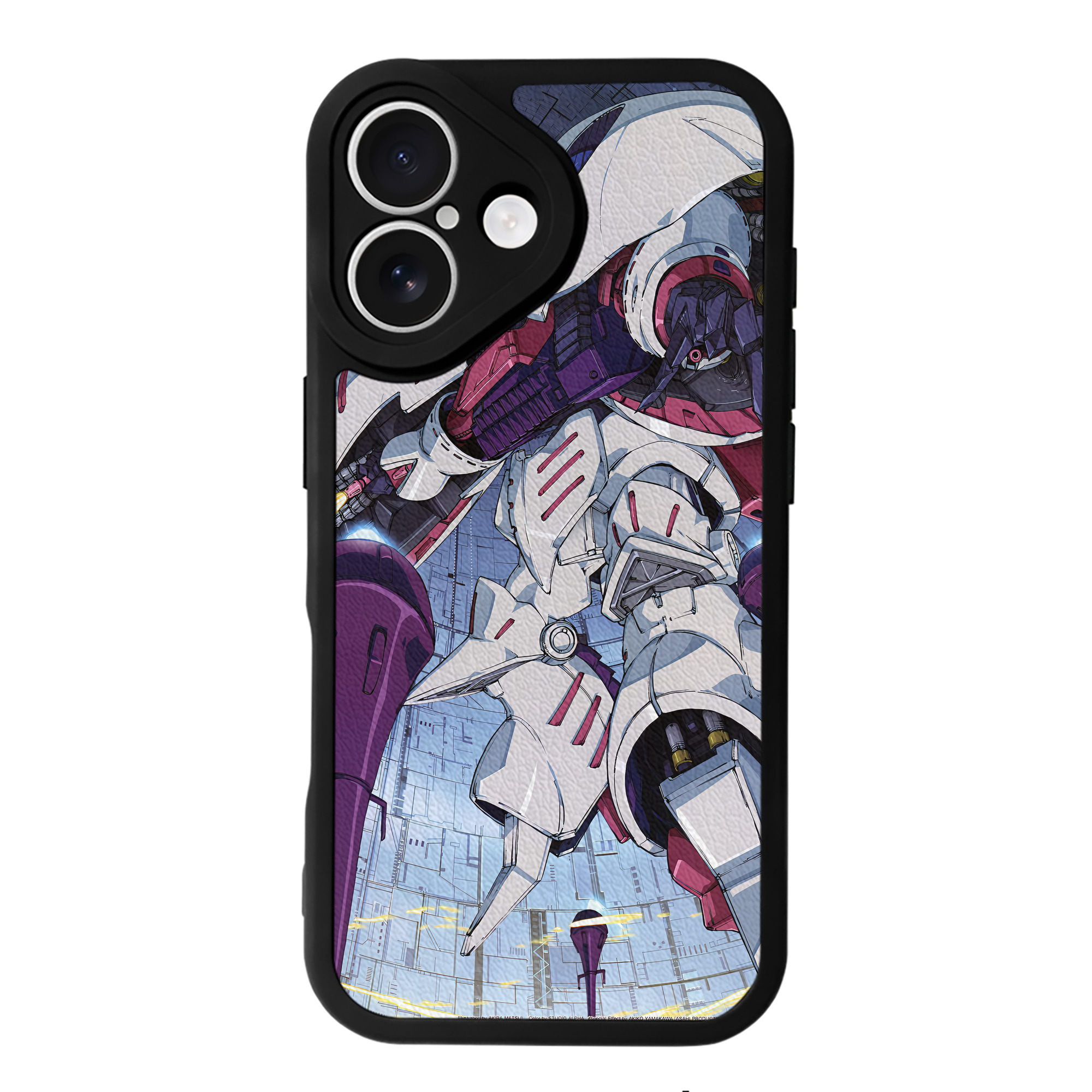 （画像用） 機動戦士ガンダム Mobile Suit Gundam 【iPhone 16シリーズ対応】シリコンスマホケース（レザー調） 材質：シリコン